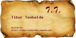 Tibor Teobalda névjegykártya